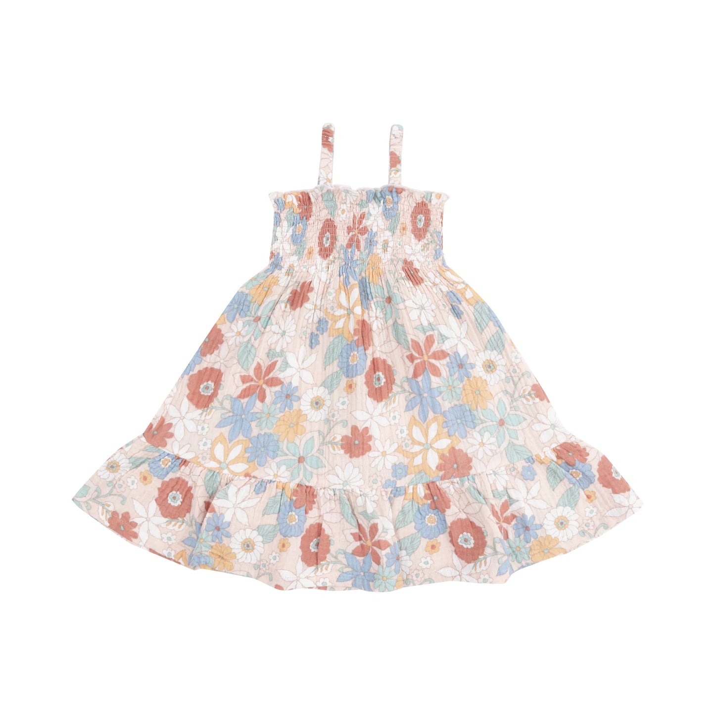Tropical Floral Smocked Dress