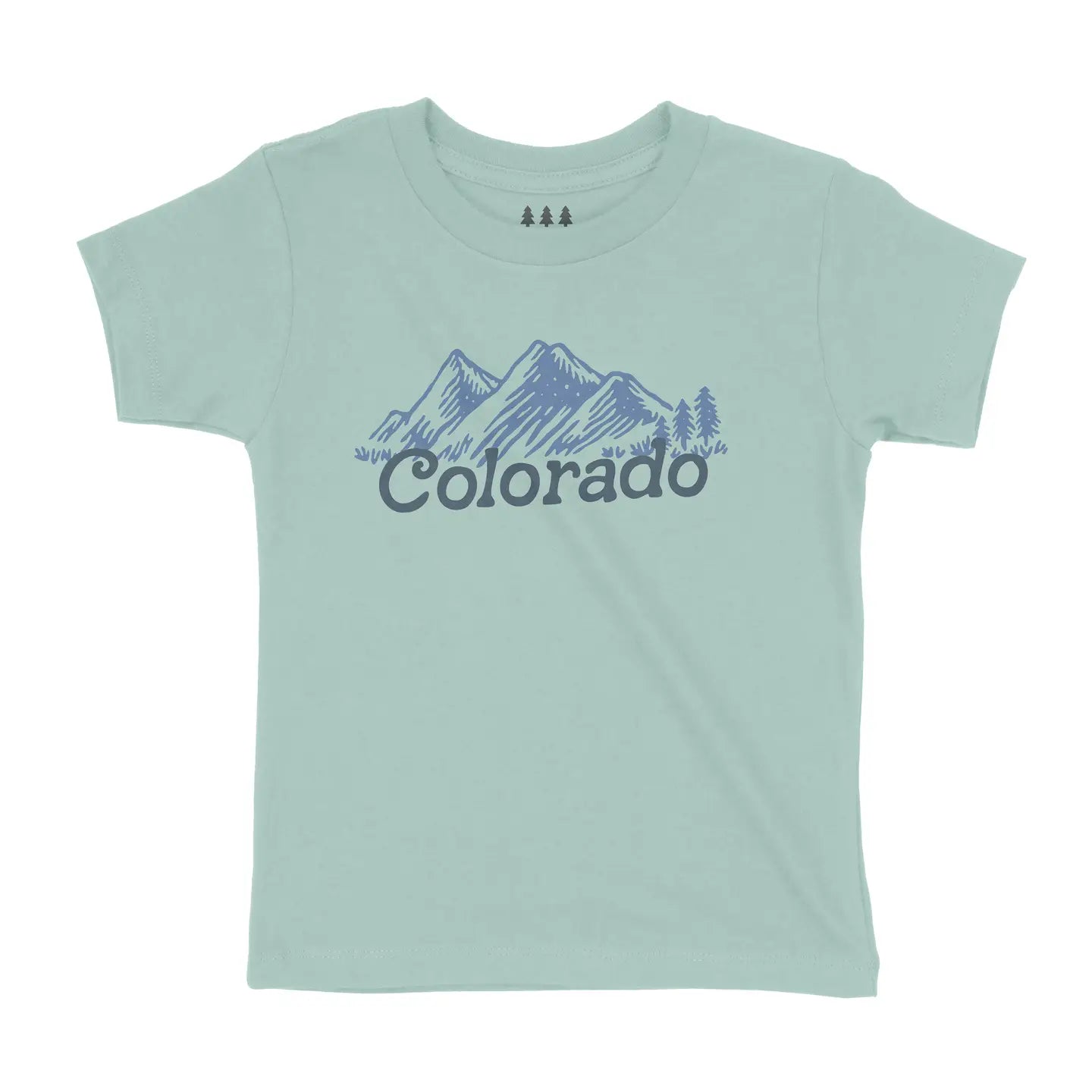 Dusty Blue Colorado Mountains Tee