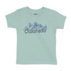 Dusty Blue Colorado Mountains Tee