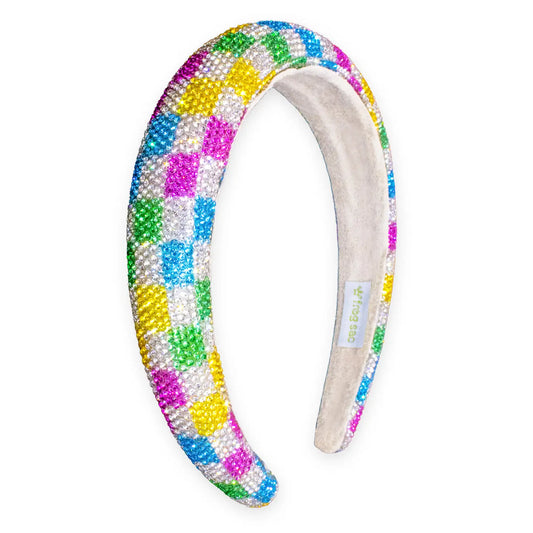 Checkerboard Rhinestone Headband