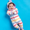 Pastel Stripe Hooded Romper