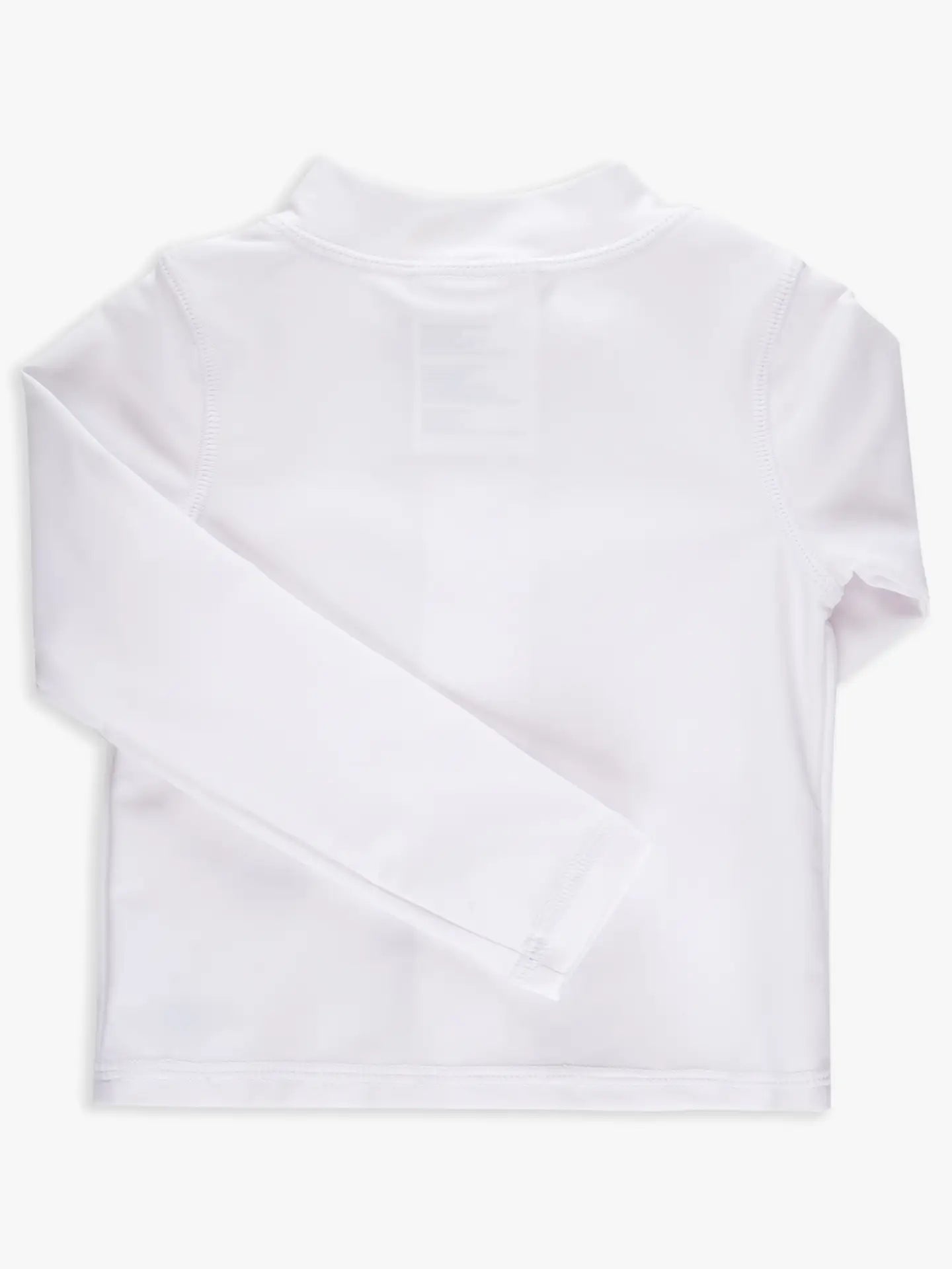 White Long Sleeve Zip Rash Guard