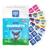 Nat Pat Kids Mosquito Repellent Stickers packaging with stickers on a pink background