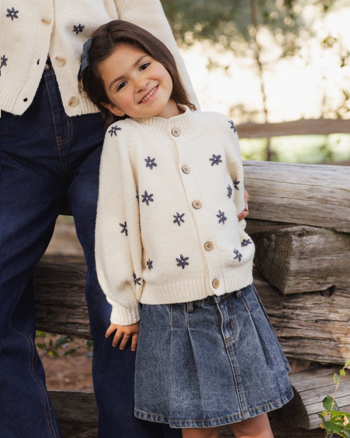 Indigo Pleated Denim Skirt