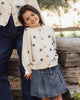 Indigo Pleated Denim Skirt