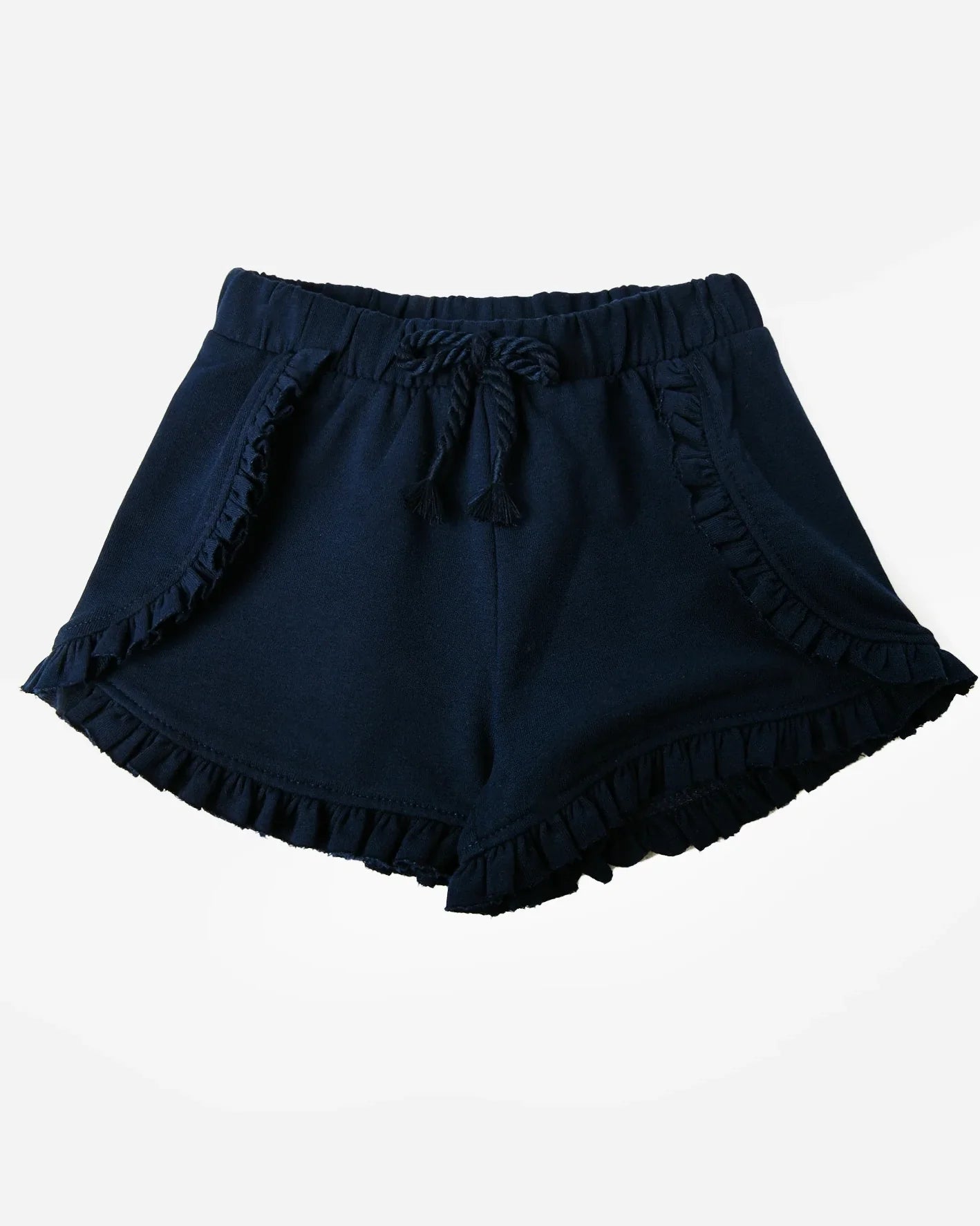 Navy Ruffle Shorts