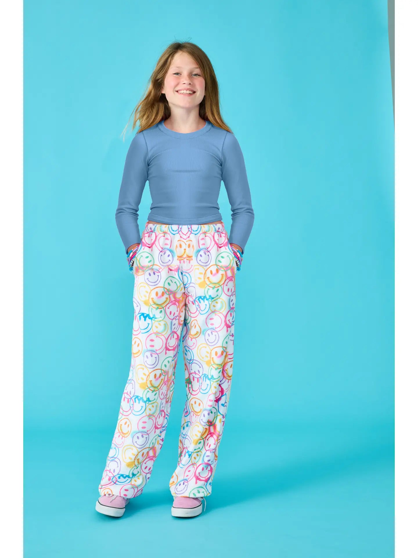 Bright Blue Ribbed Tee