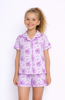 Purple Floral Pajama Set