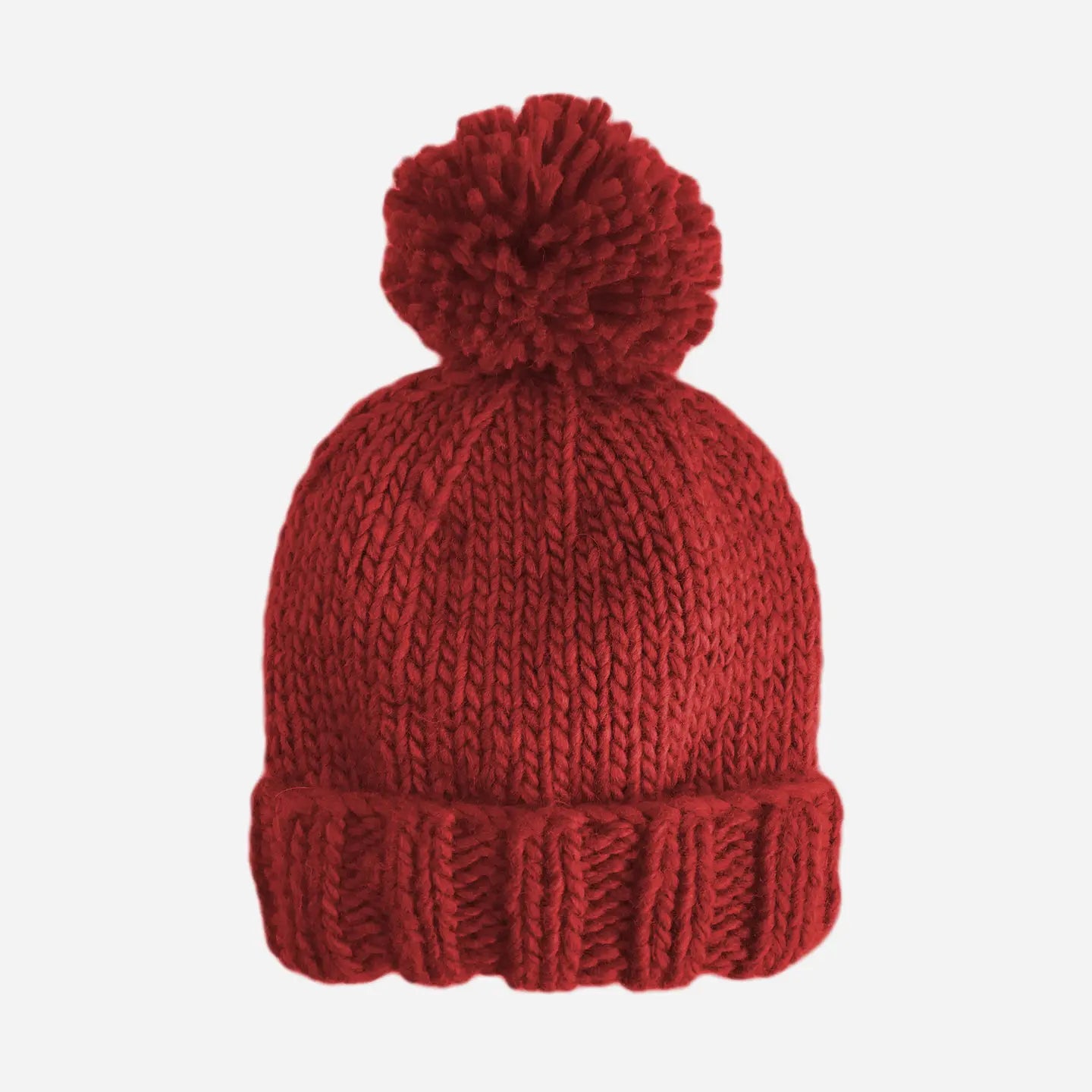 Red Pom Beanie Hat