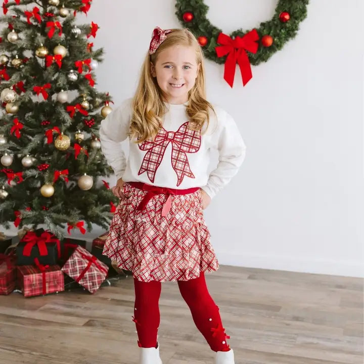 Christmas Plaid Bow Headband