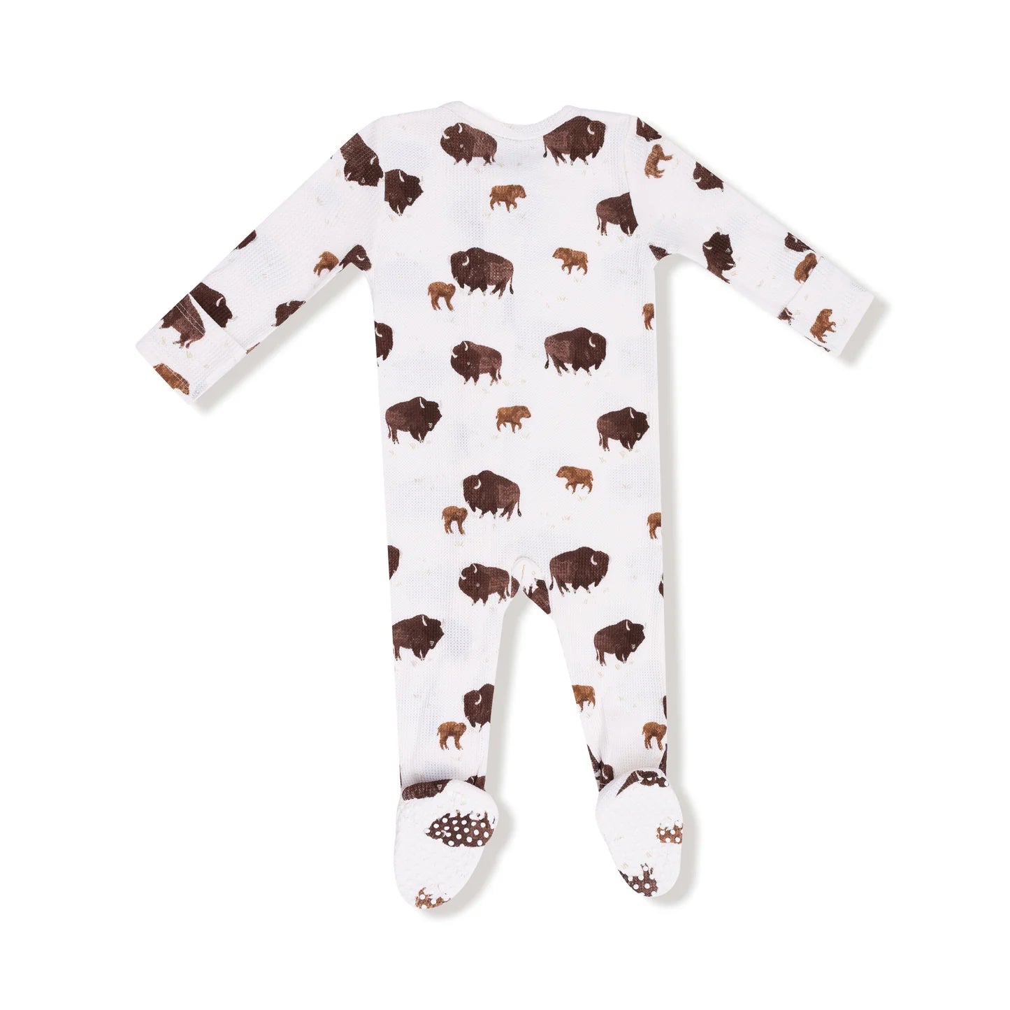 Bison Waffle Zip Footie