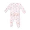 Rose Lattice Ruffle Zip Footie by Angel Dear, view 2