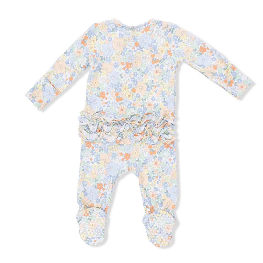 Georgia Floral Bamboo Zip Footie