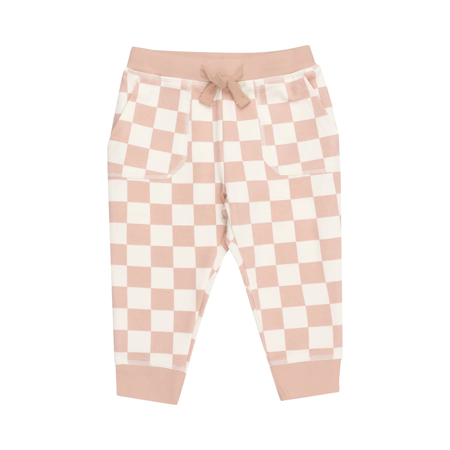 Pink and Checkerboard Jogger Set