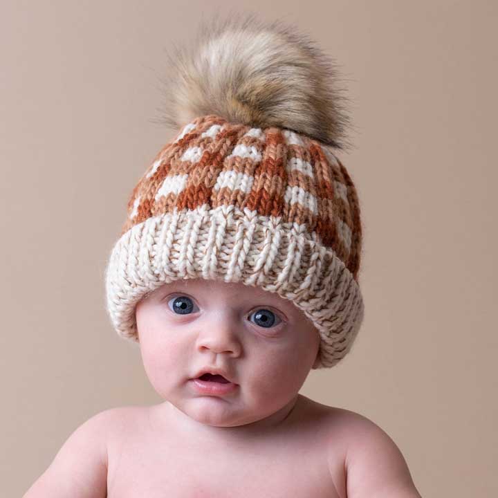 Sienna Buffalo Check Pom Hat