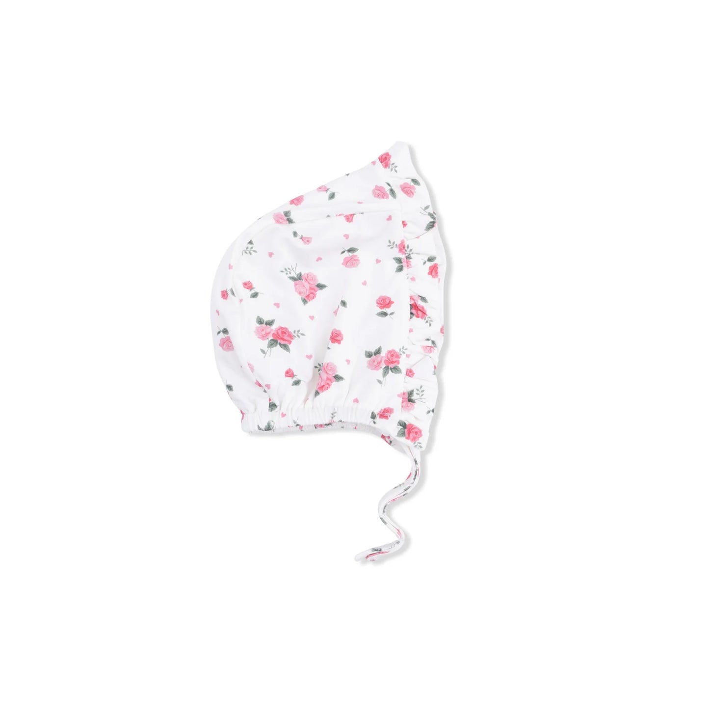Pink Rosette Ruffle Bonnet