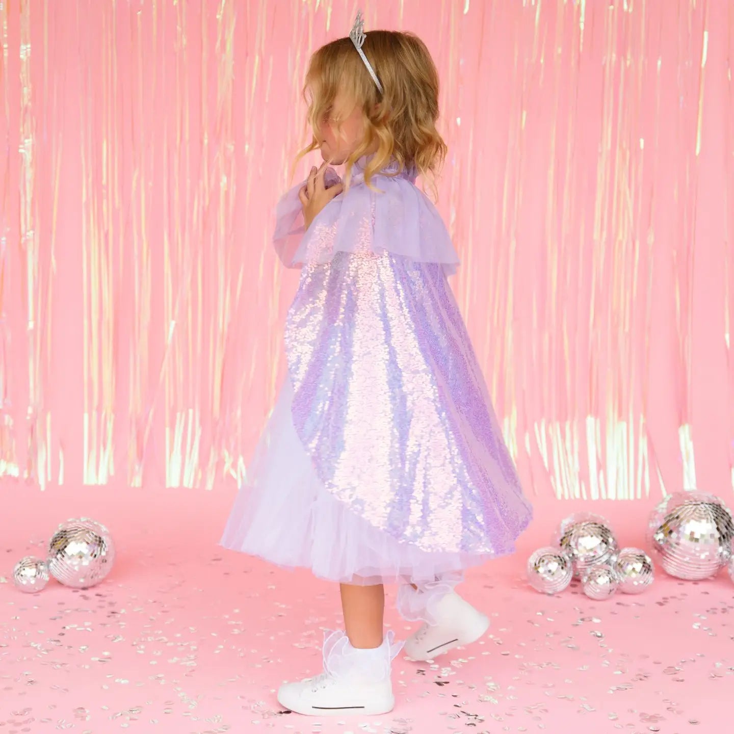 Lavender Sequin Cape