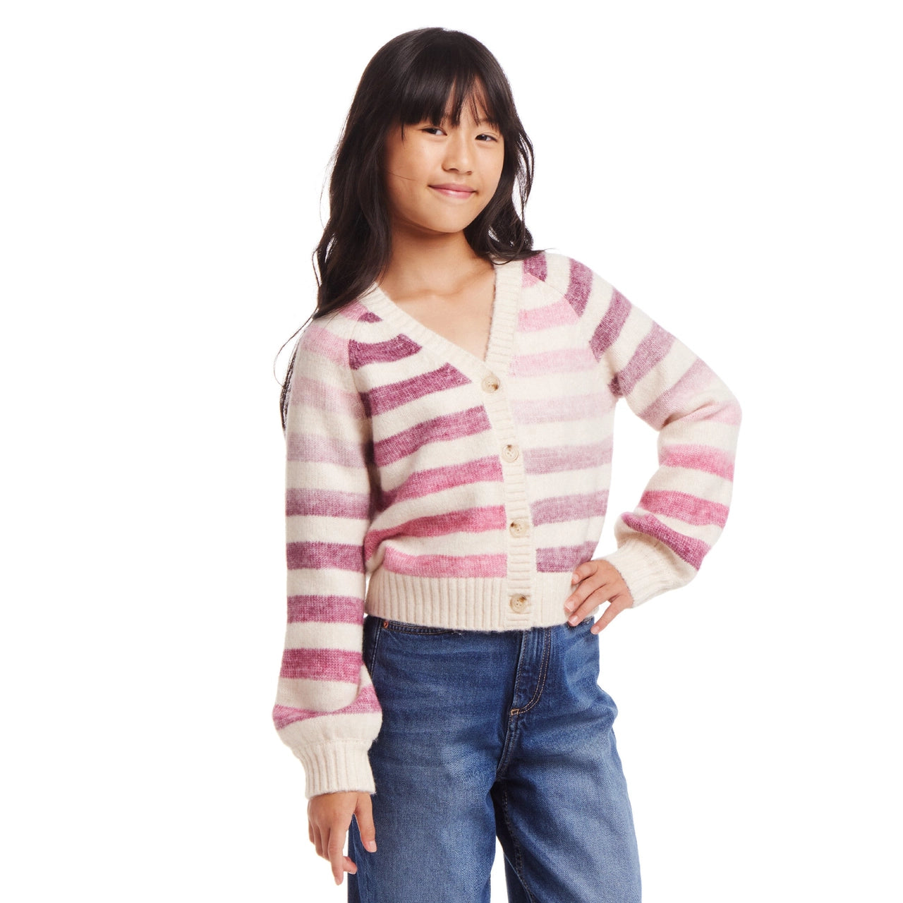 Purple Ombre Stripe Sweater