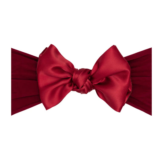 Ruby Red Satin Bow Headband