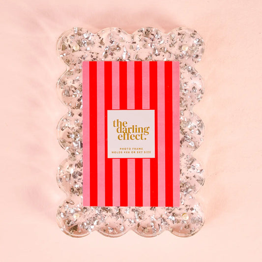 Silver Glitter Acrylic Frame