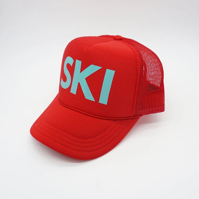 Red Ski Trucker Hat