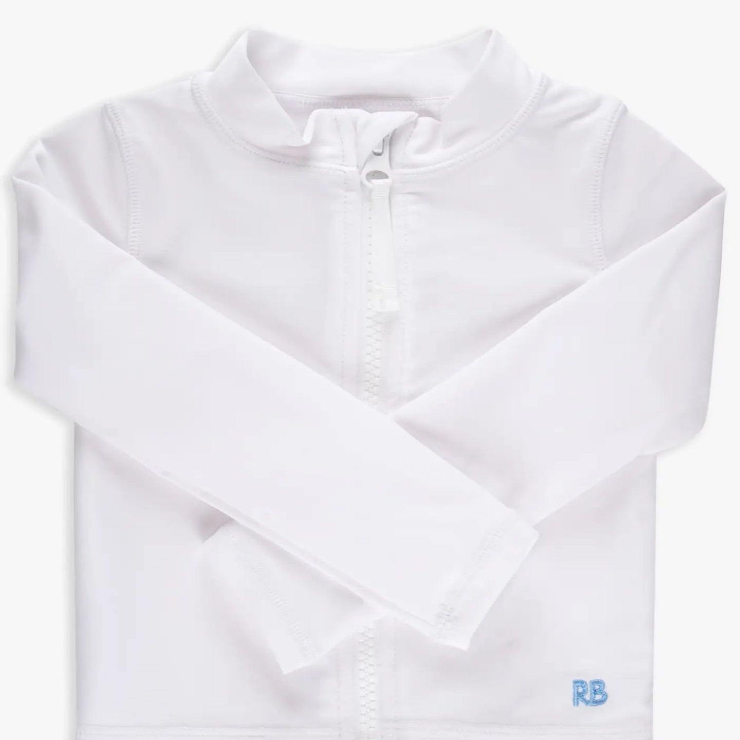 white shirt with zipper on a white background