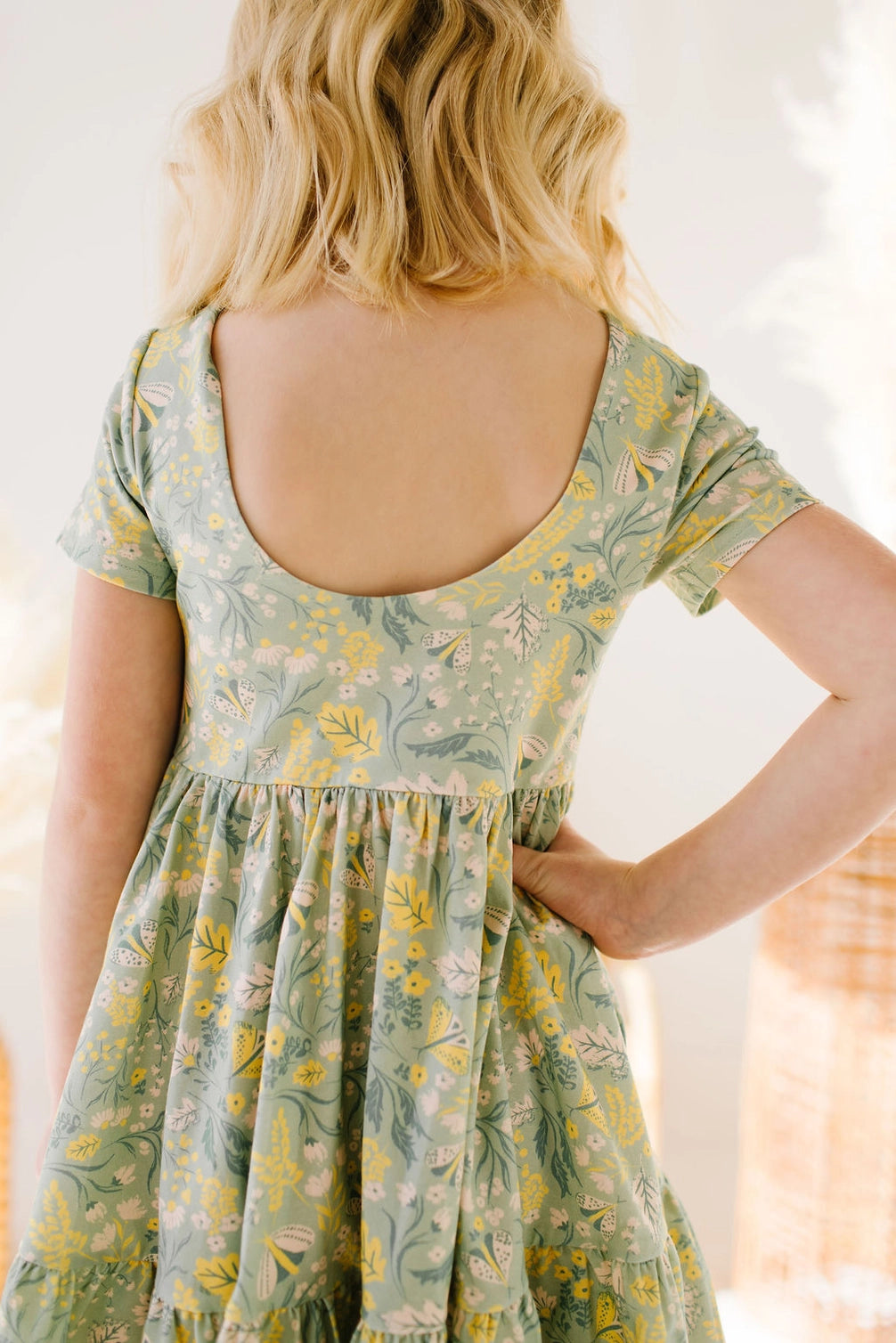 Sunlit Sage Ruffle Dress