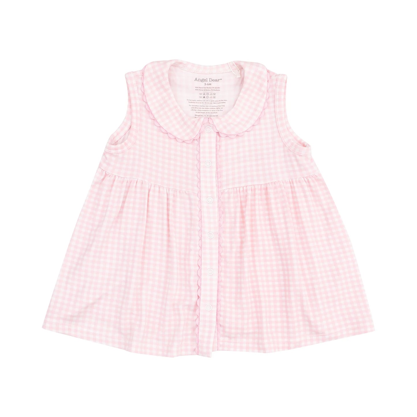 Pink Gingham Dress Set