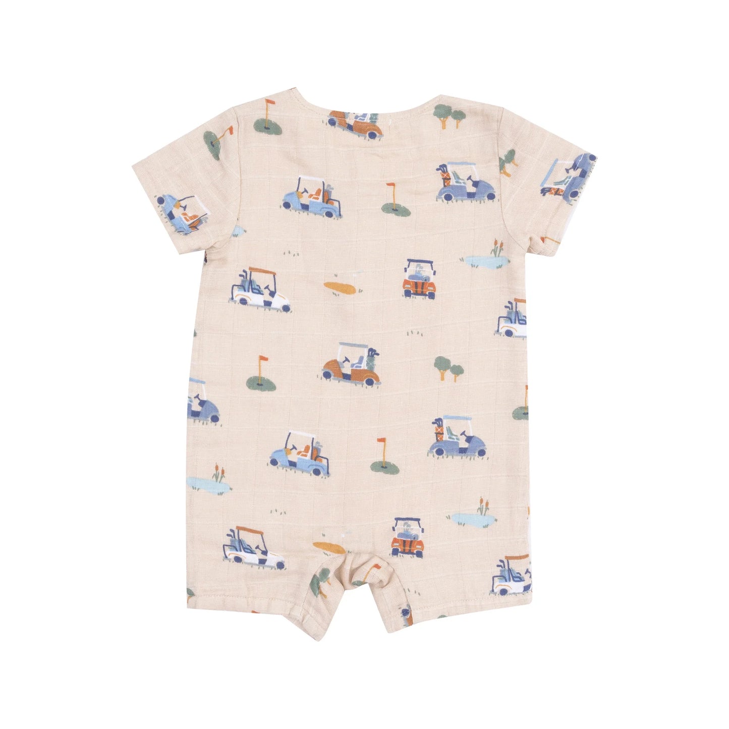 Golf Cart Muslin Henley Romper