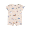 Golf Cart Muslin Henley Romper