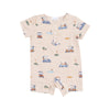 Golf Cart Muslin Henley Romper
