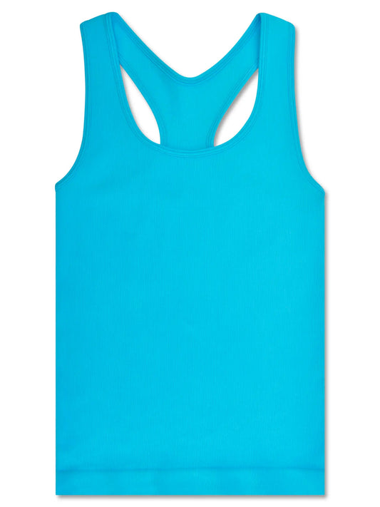 Turquoise Ribbed Racerback Tank