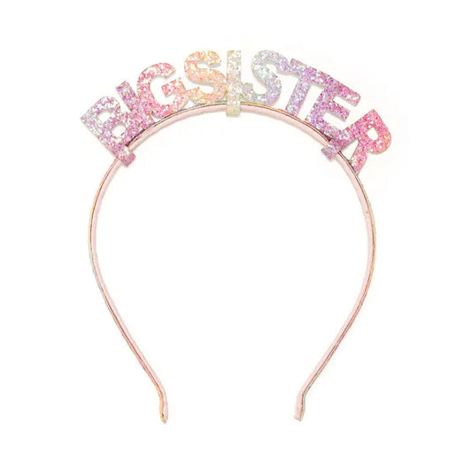 Pastel Rainbow Big Sis Headband