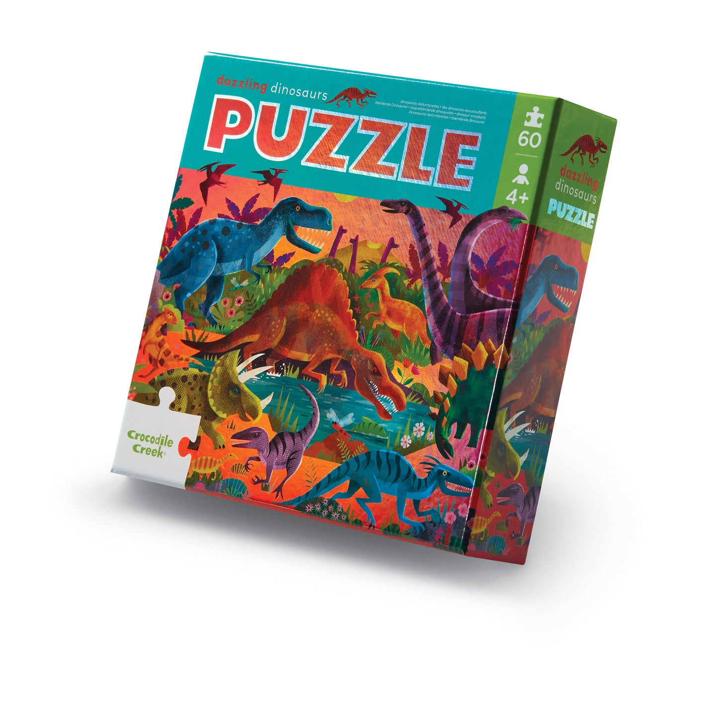 60pc Holographic Puzzle Dinosaurs