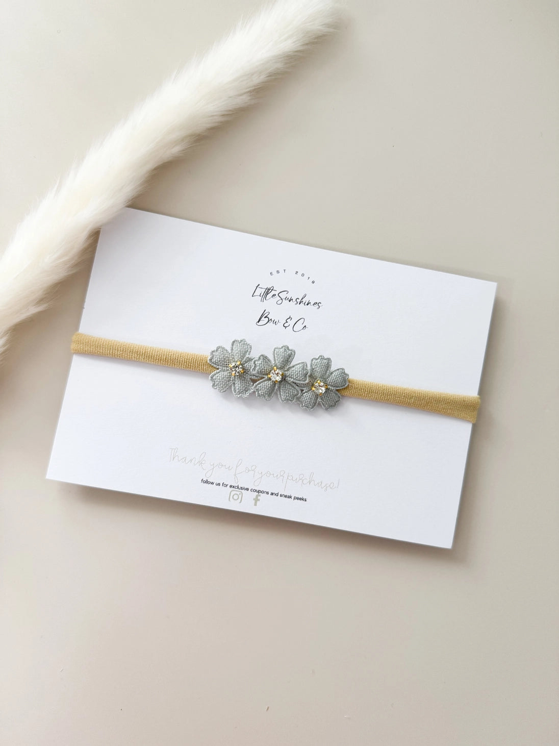 Light Blue Floral Headband