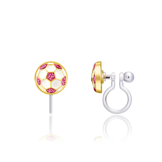 Glitter Soccer Ball Earrings