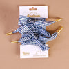 Navy Gingham Shoelaces