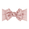 Antique Pink Satin Bow Headband
