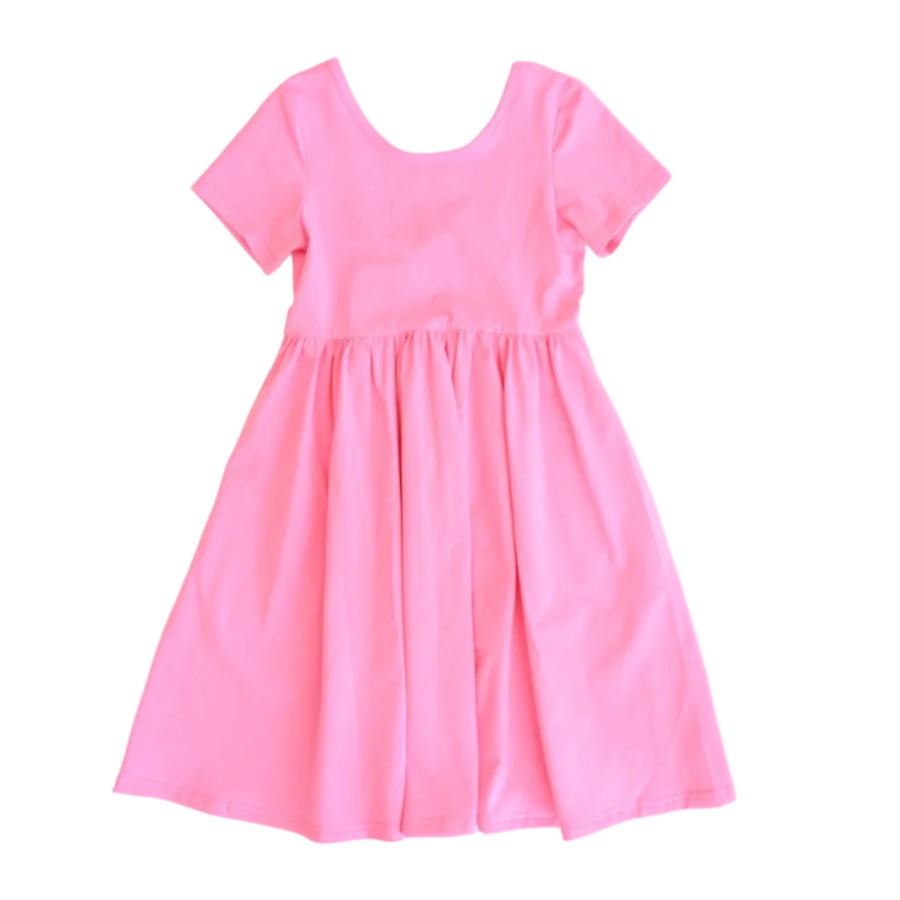 Pink dress on a white background