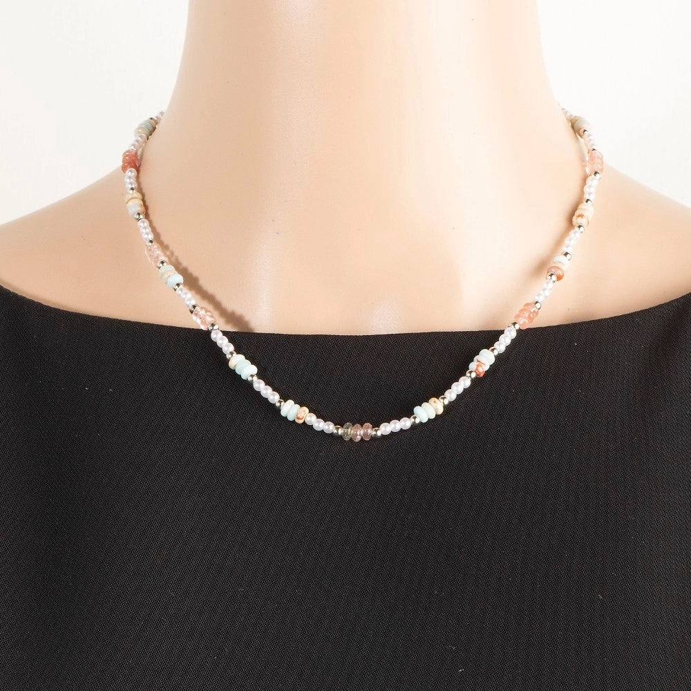 Mixed Beaded Pattern Necklace