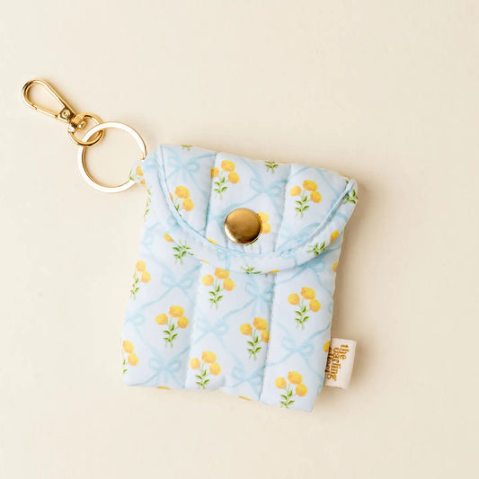 Marigold Blue Puffy Earbud Case