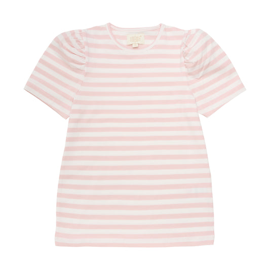 Stripe Lotus Pink Puff Tee