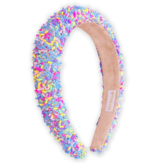 Lt Blue Sprinkles Padded Headband