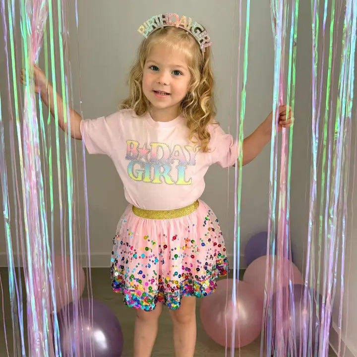 Rainbow Birthday Girl Tee