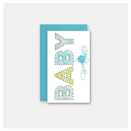 Blue String Baby Card