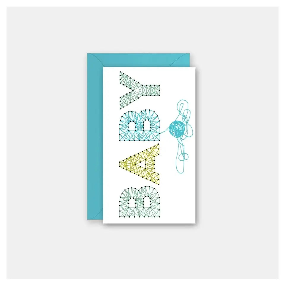 Blue String Baby Card