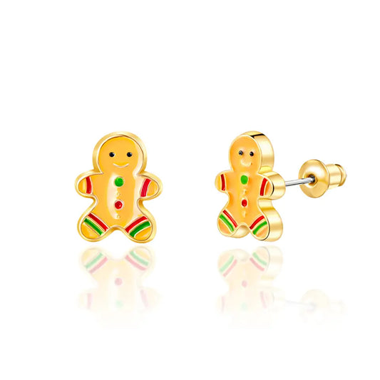 Gingerbread Stud Earrings
