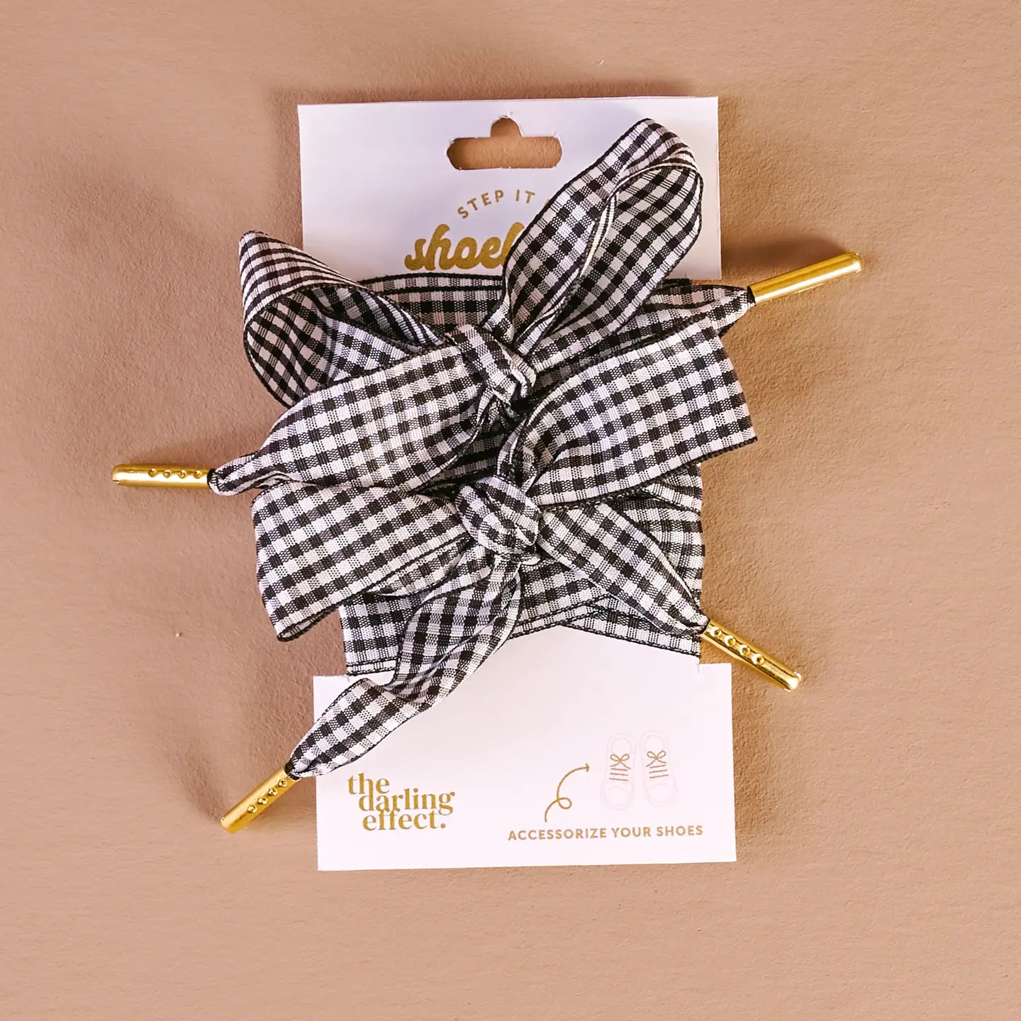 Black Gingham Shoelaces