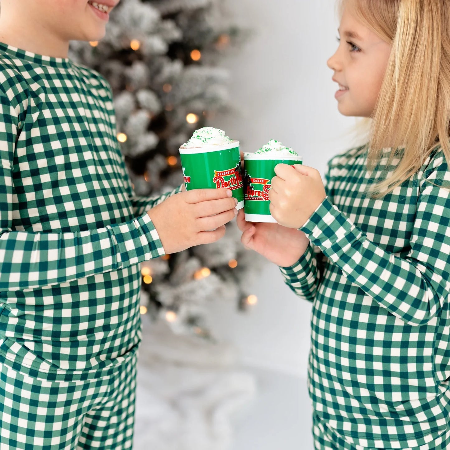 Evergreen Gingham Pajama Set