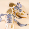 Navy Gingham Shoelaces